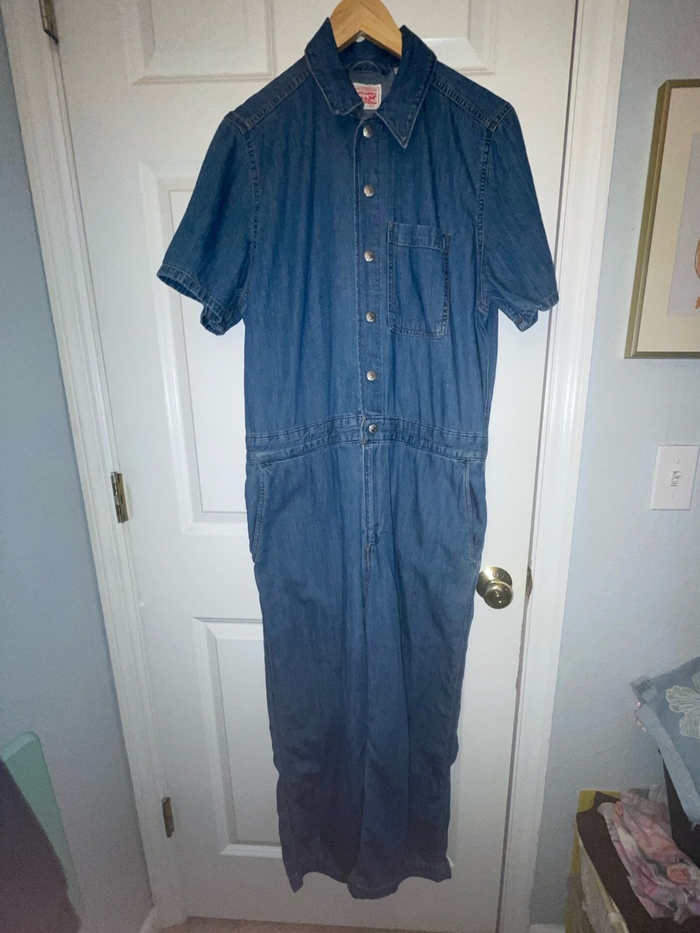 Levi's Classic Blue Denim Jumpsuit Size Large